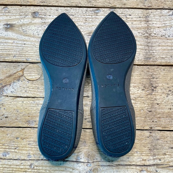 Rothy’s The Point Flats Walnut Python Brown Black Knit Sz 8.5 Retired Rare - Picture 9 of 11